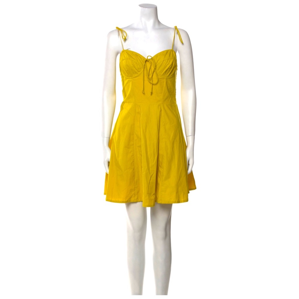 Cleobella Yellow Cotton Bustier Dress